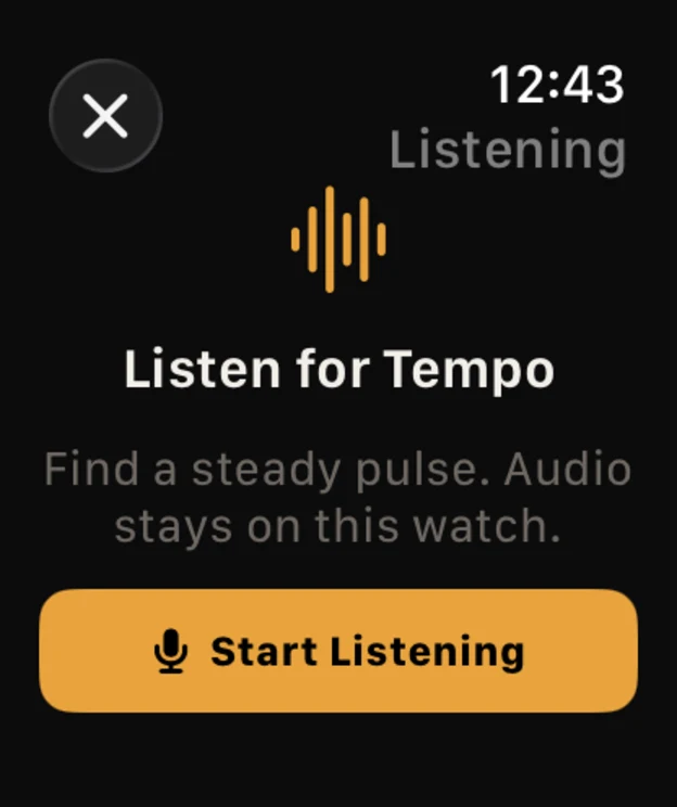 On-device tempo listening in isochrony